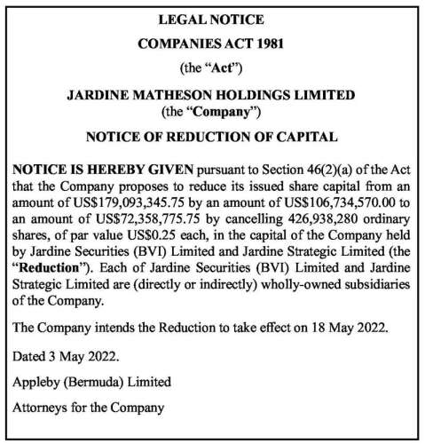 JARDINE MATHESON HOLDINGS LIMITED - The Royal Gazette | Bermuda News