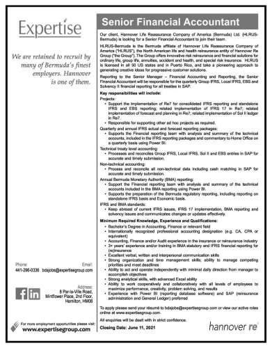 Senior Financial Accounant - The Royal Gazette | Bermuda ...