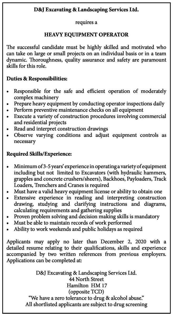 HEAVY EQUIPMENT OPERATOR