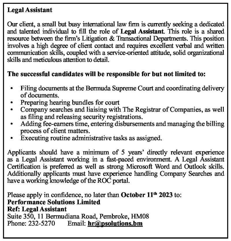 Legal Assistant