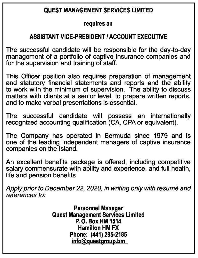 Assistant VicePresident / Account Executive